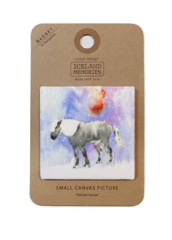 Canvas Magnet - Winter horse