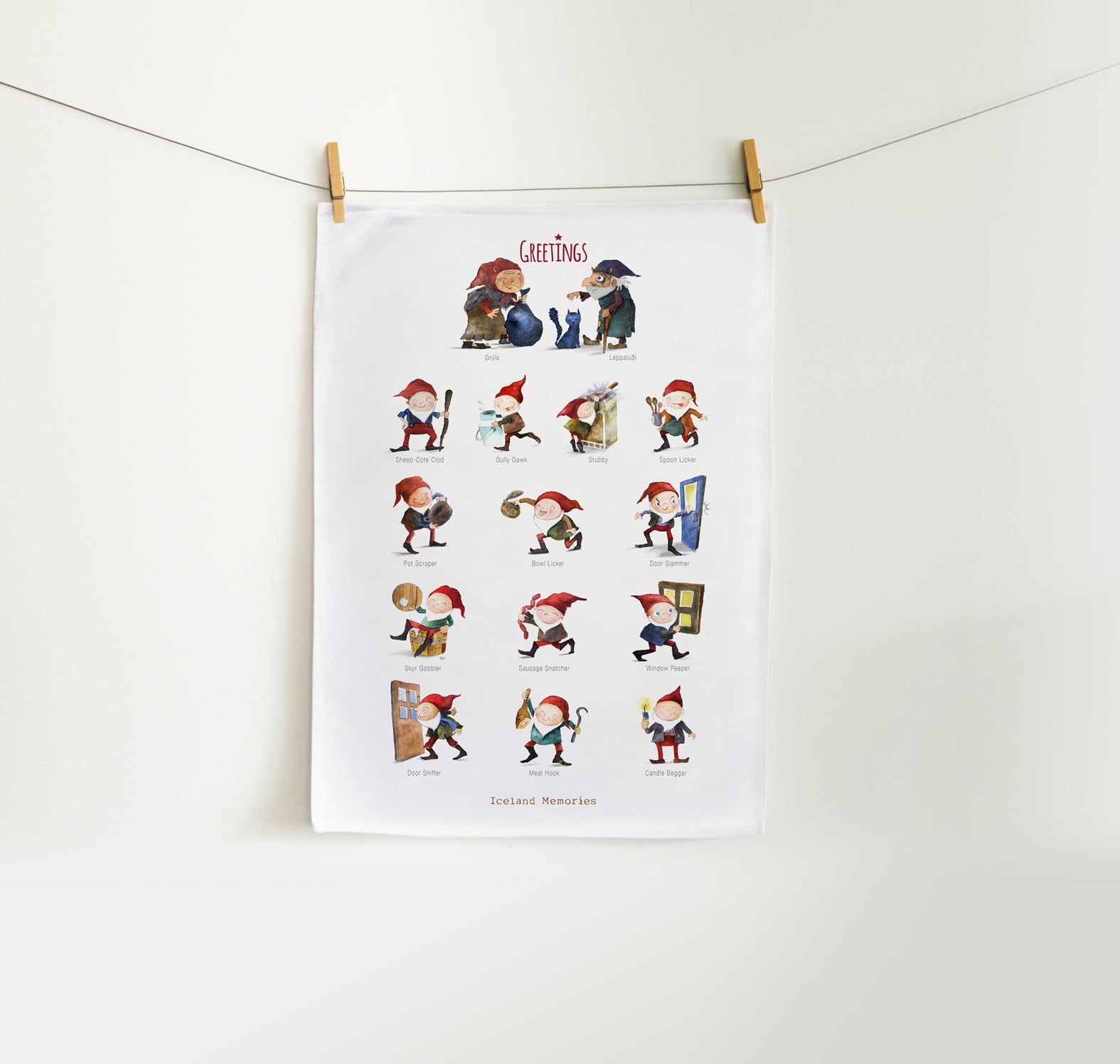 Tea towel - Yule lads