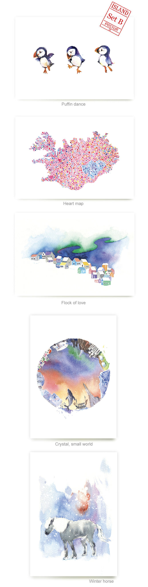 Big postcard set B