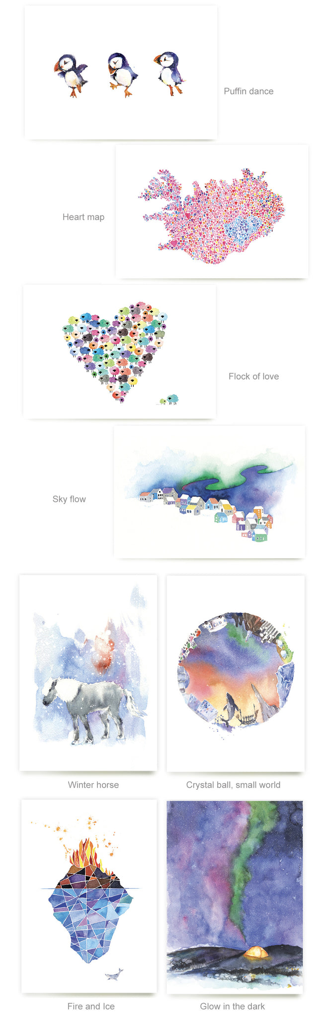 Small postcard set 1
