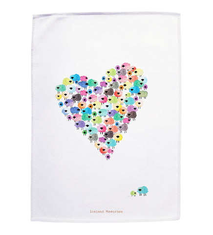 Tea towel - Flock of love