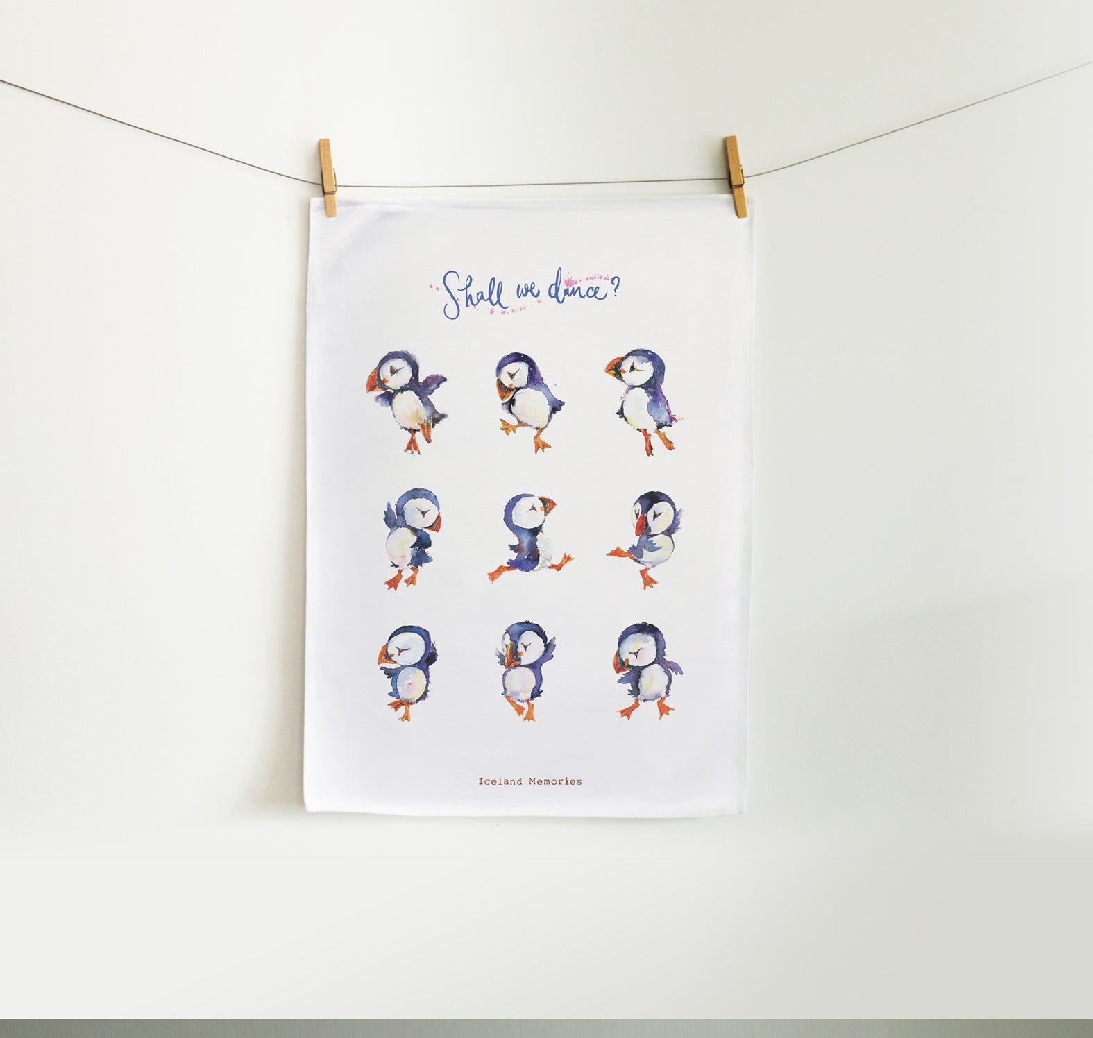 Tea towel - Puffin